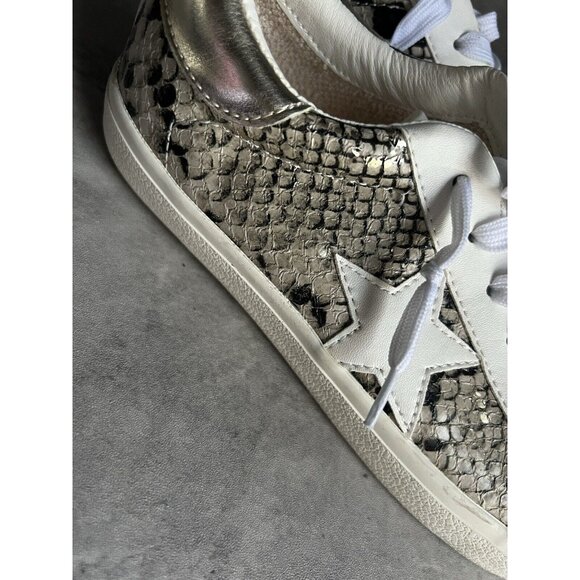 Steve Madden Madden Girls White Multi Snakeskin Star Sneakers Womens Size 7.5 - Picture 7 of 16